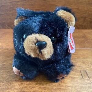 SWIBCO Puffkins Vintage 1990s "Benny" Black Bear Plush